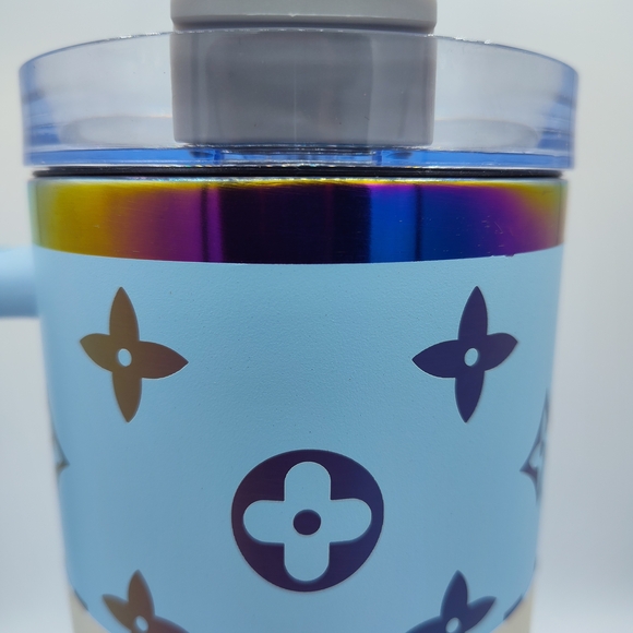 NIB ✨ LV Vibes Stanley Quencher H2.0 Tumbler 40oz Blue Flowstate HTF - Picture 3 of 4